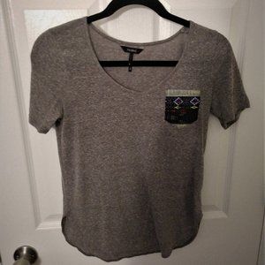 Short-Sleeve Shirt with Patterned Pocket